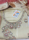 Peach Golden Unstitched Suit