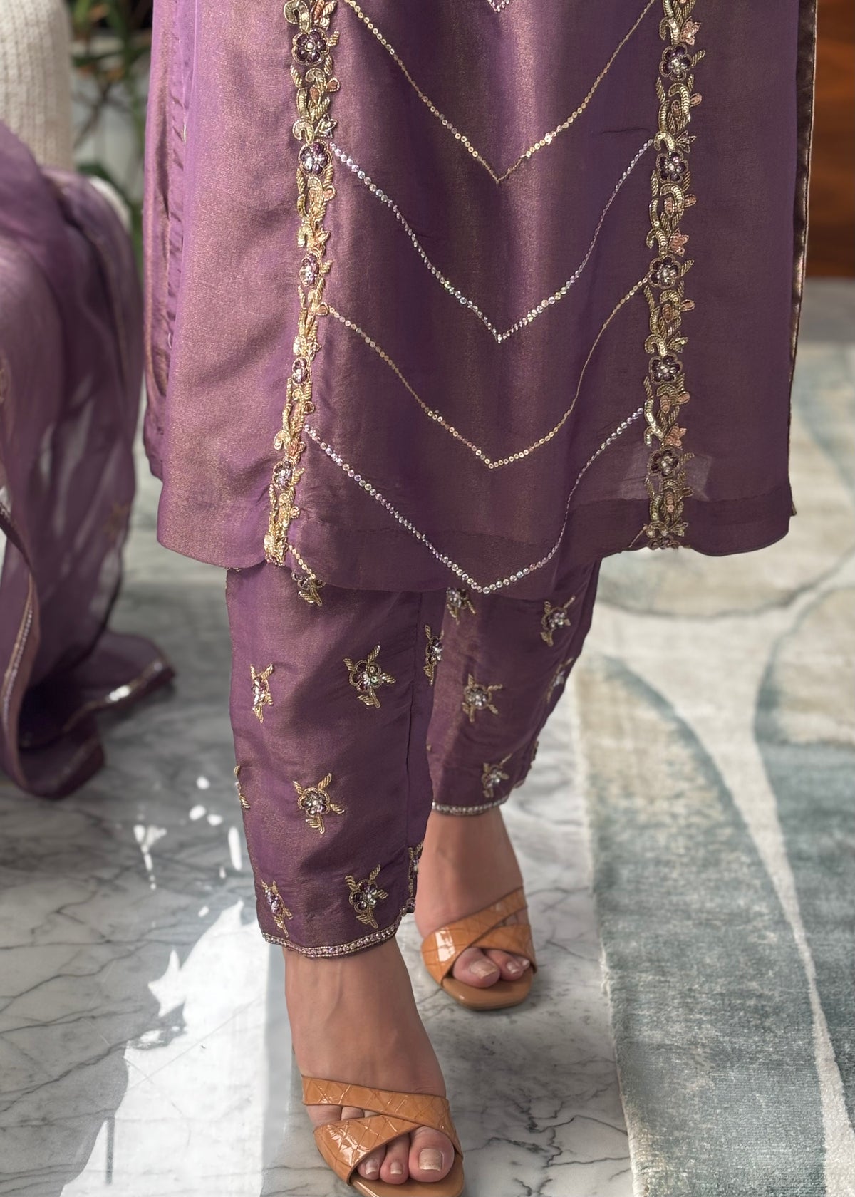 Purple Trouser Suit