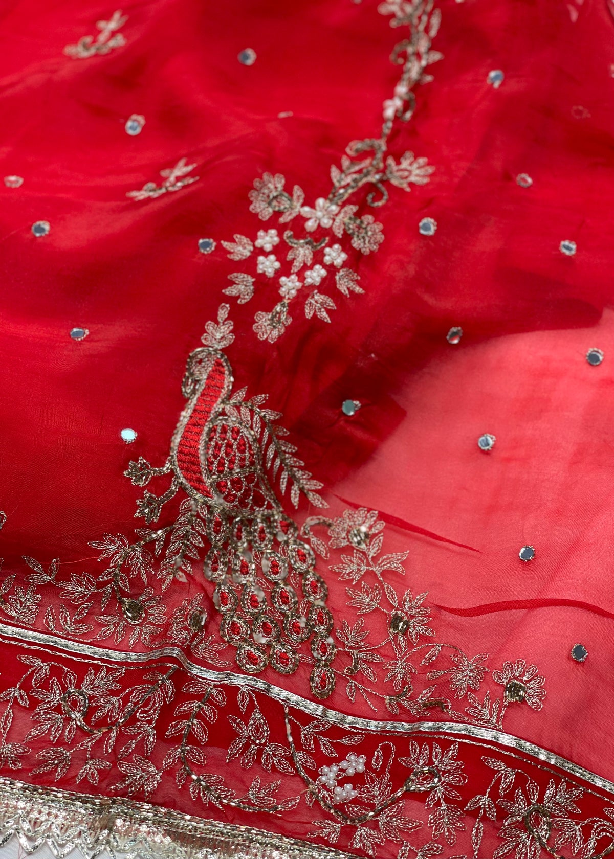 Red-Morni Unstitched Suit