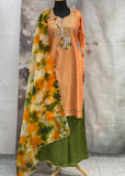 Green Peach Plazzo Outfit