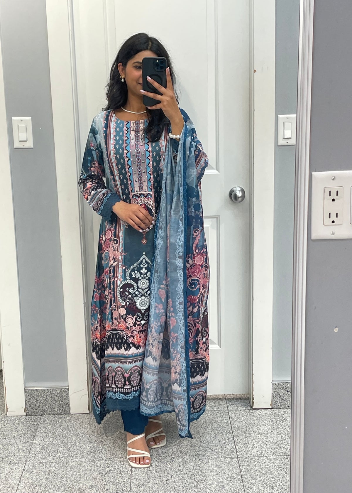 Printed Pakistani Trouser Suit