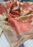 Peach Golden Unstitched Suit
