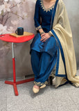 Blue Farshi Salwar Suit