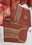 Rust Cotton Silk suit