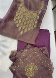 Purple Shimmer Unstitched Suit