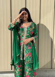 Printed Anarkali Plazzo Suit