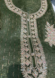 Green Shimmer Unstitched Suit