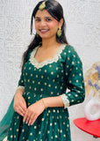 Green Bandhani Anarkali