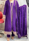 Purple Anarkali Trouser