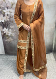 Brown Farshi Salwar Suit