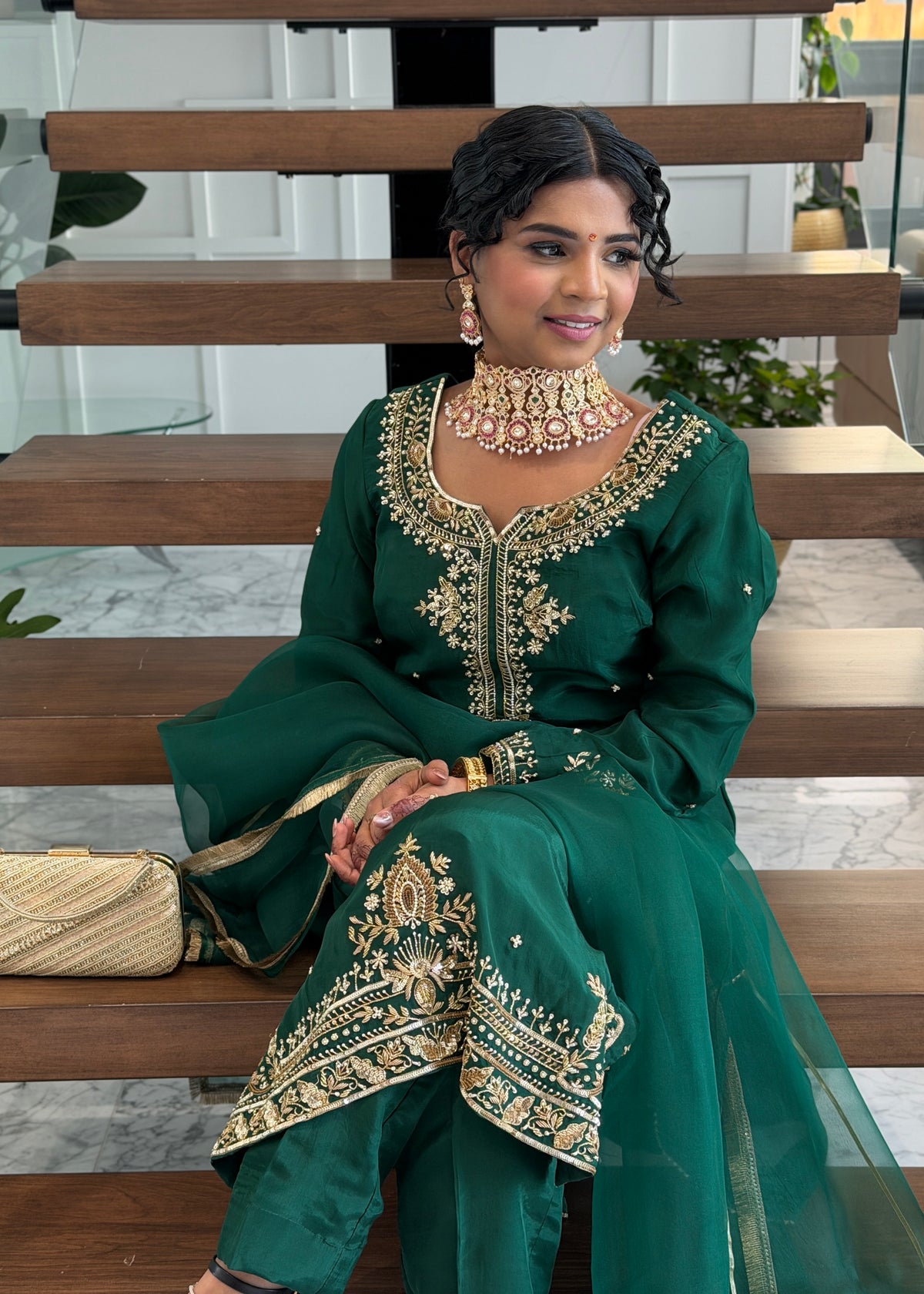 Green Trouser Suit