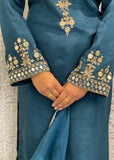 Teal Blue Trouser Suit
