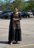 Black Embroidered Lehnga