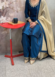 Blue Farshi Salwar Suit