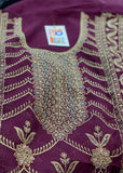 Plum Full Unstitched Suit