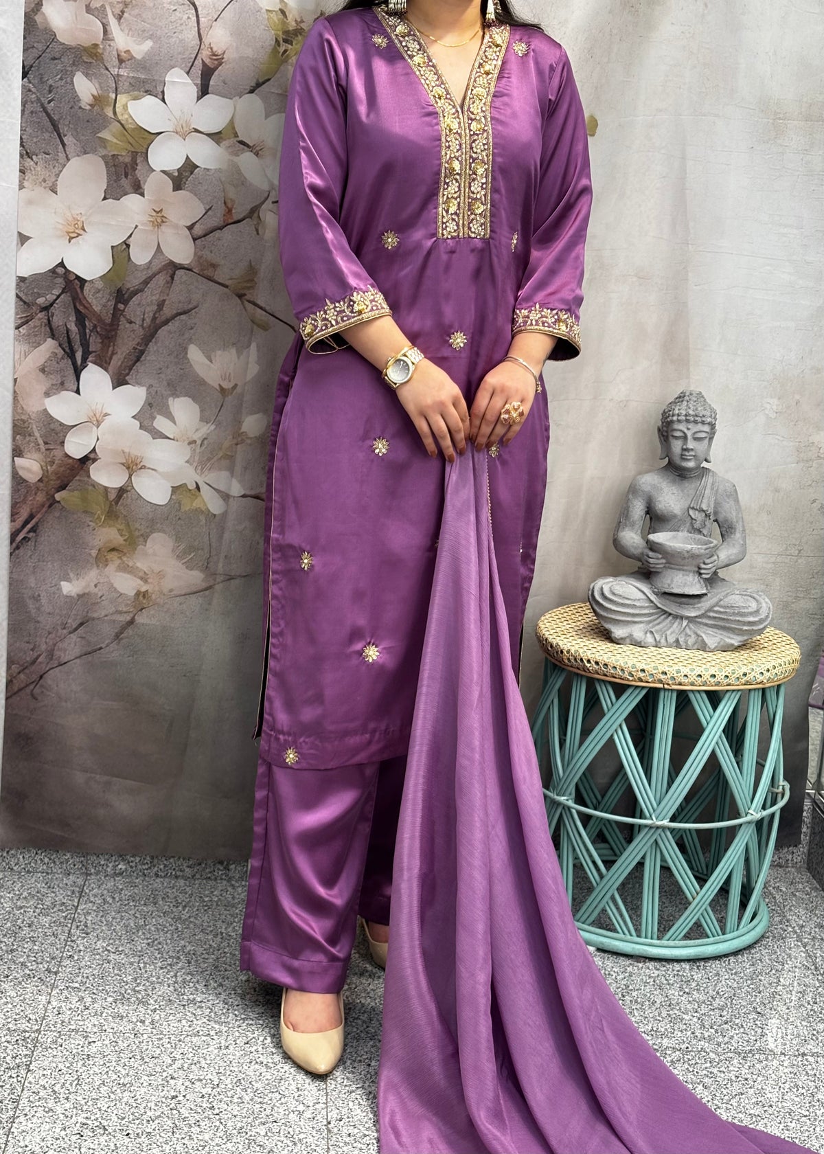 Satin Trouser Suit