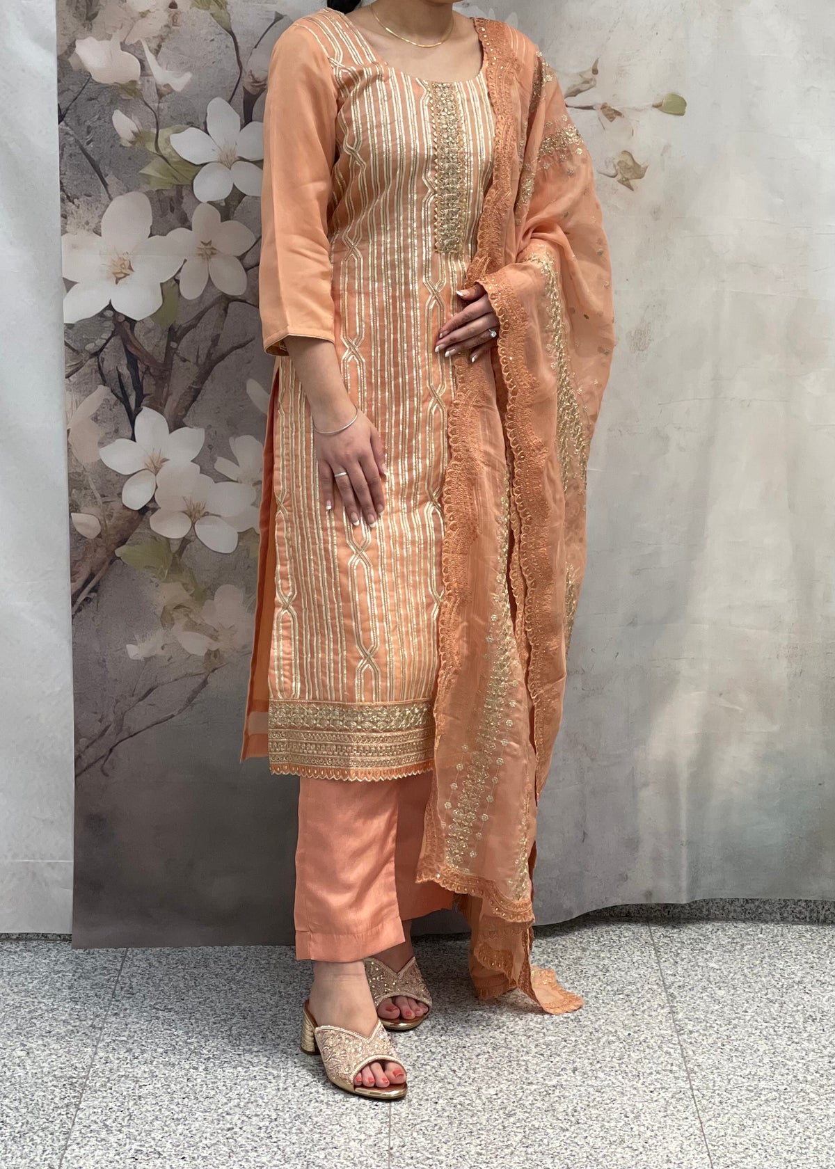 Peach Trouser Suit