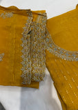 Yellow Shimmer Unstitched suit