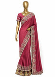 Berry Crepe Saree