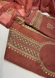 Rust Cotton Silk suit