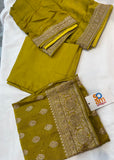 Mehndi Green Semi Bridal Suit