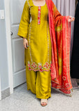 XS Yellow Plazzo Outfit