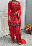 Crepe Patiala Salwar Suit