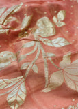 Peach Golden Unstitched Suit