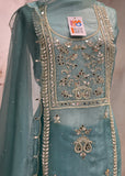 Blue- Glass Tissue Unstitched