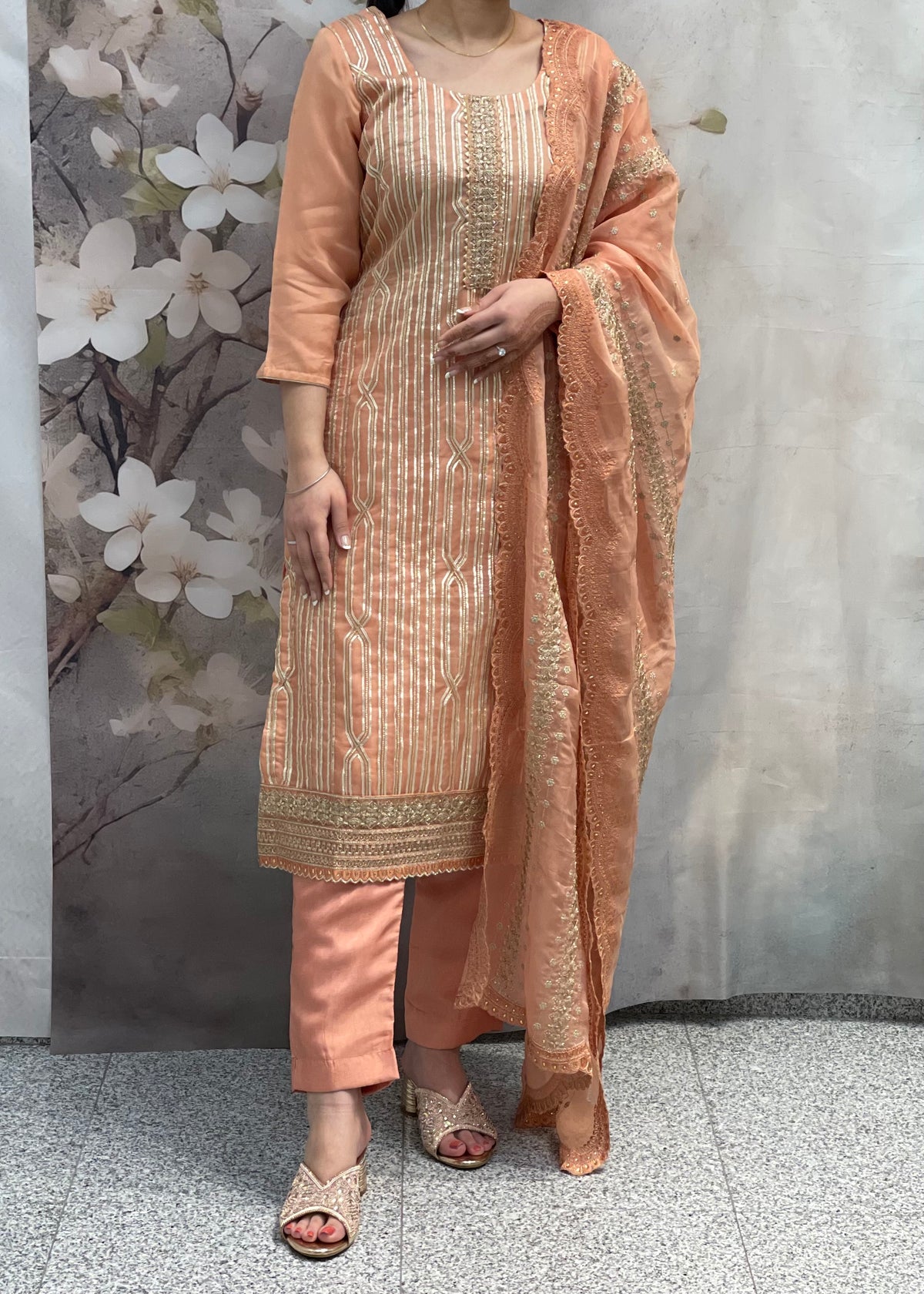 Peach Trouser Suit