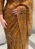 Mustard Sequence Saree