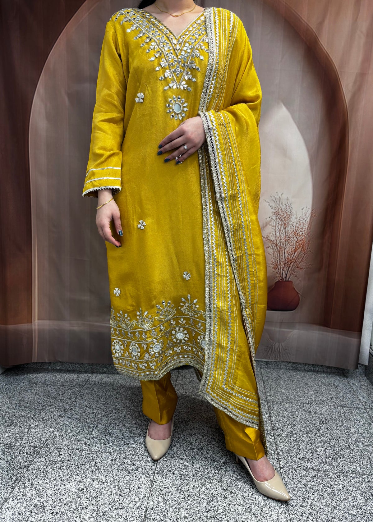Mirror work Trouser Suit