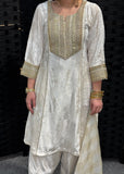 White Velvet Salwar Suit