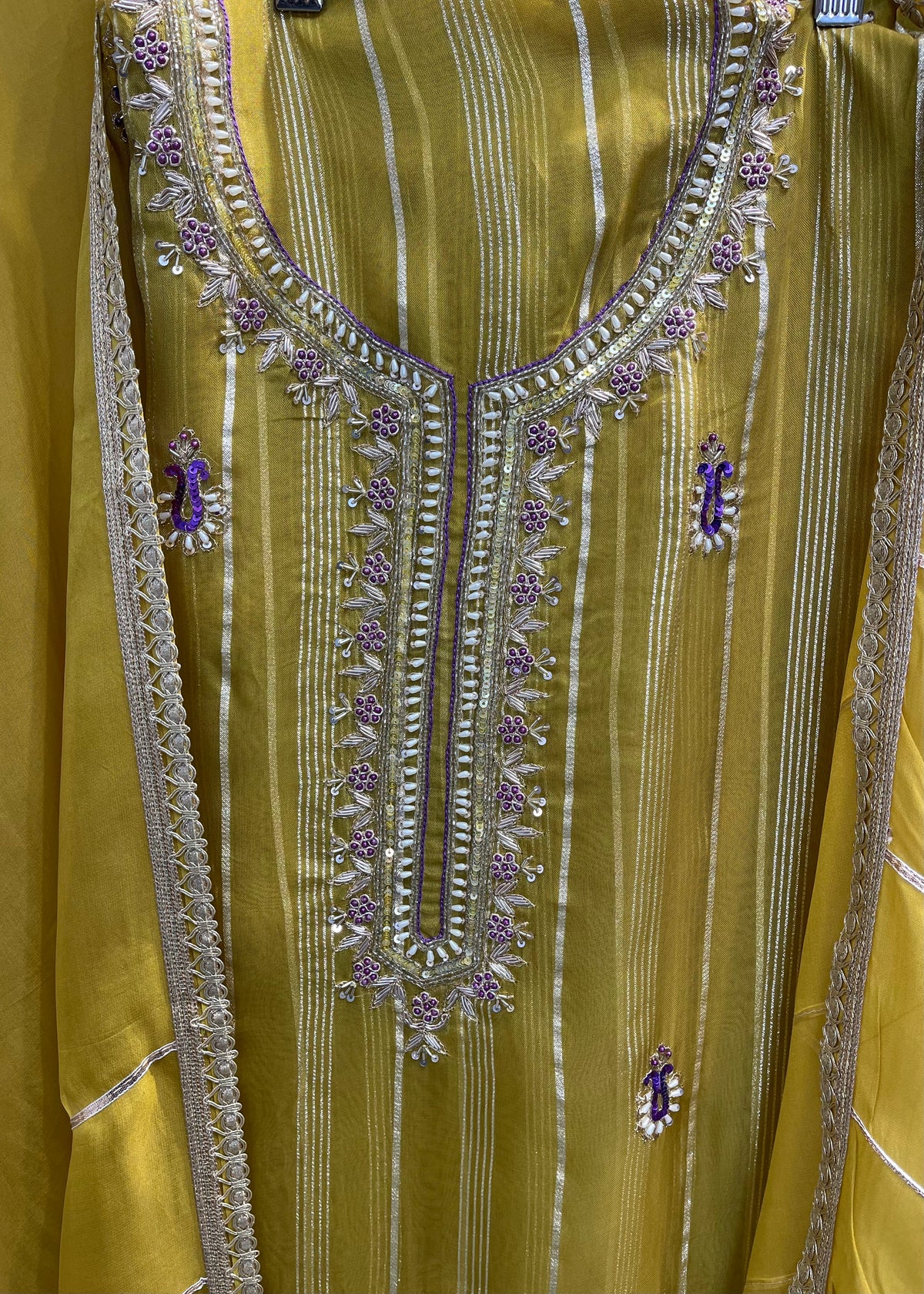 Yellow unstitched Suit