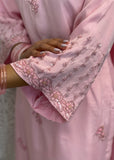 Crepe Baby Pink Farshi Salwar Suit