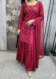 Maroon Sharara Suit