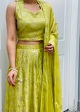 Mehndi Green Lehnga