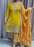 Yellow Dhoti Salwar Outfit