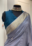 Light-Dark Blue Saree