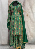 Green Red Plazzo outfit