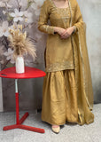 Golden Sharara Suit
