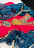 Pink with Bandhani Dupatta Unstitched
