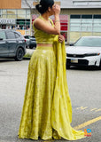 Mehndi Green Lehnga