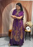 Purple Anarkali Jacket Suit