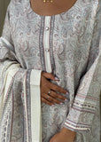 Soft Ivory Paisley Printed Suit Set