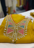 Yellow Unstitched Suit