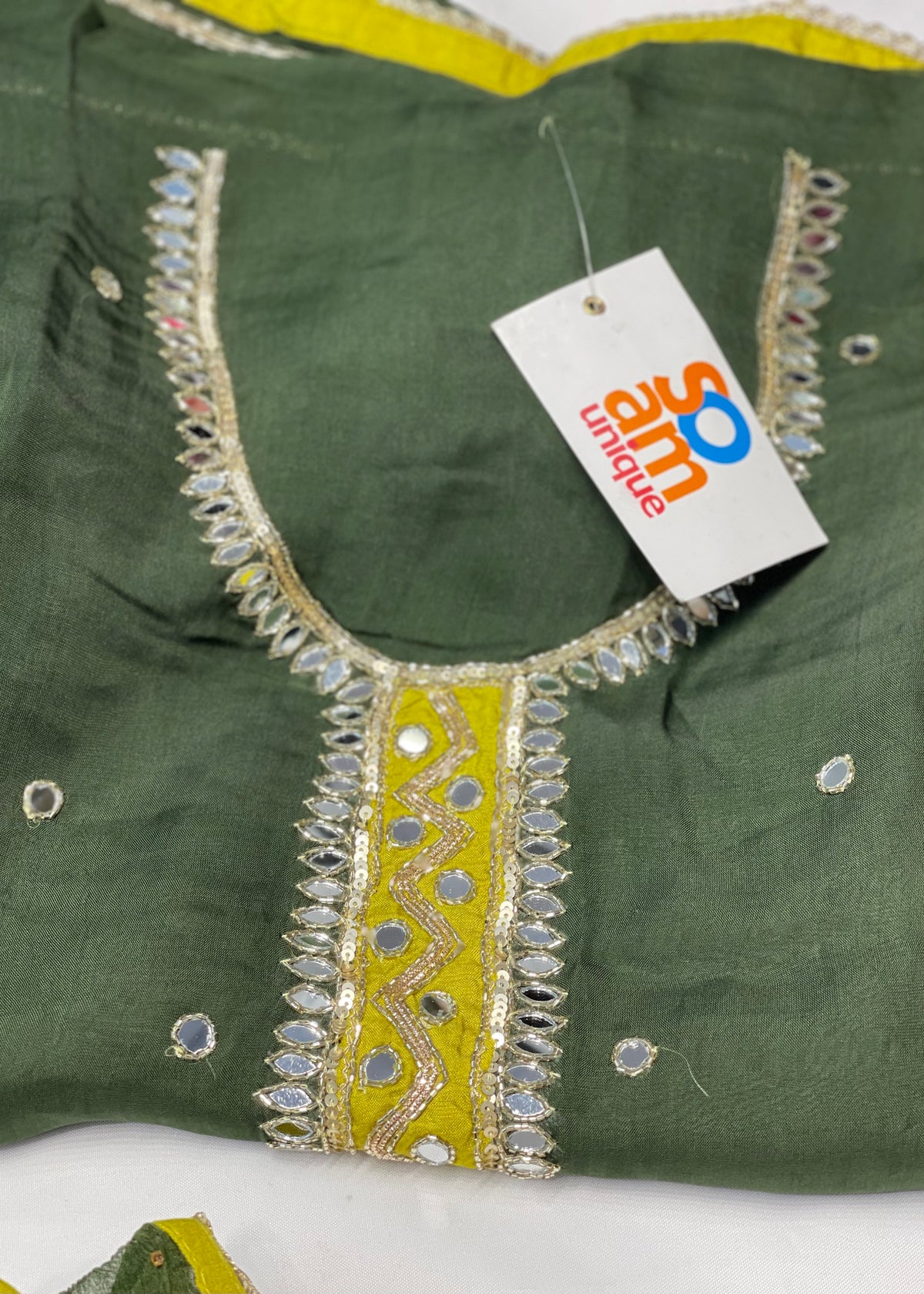 Yellow-Green Unstitched Suit
