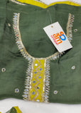 Yellow-Green Unstitched Suit