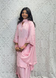 Crepe Baby Pink Farshi Salwar Suit