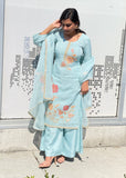XS Light Blue Palazzo Suit
